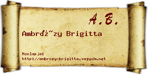 Ambrózy Brigitta névjegykártya